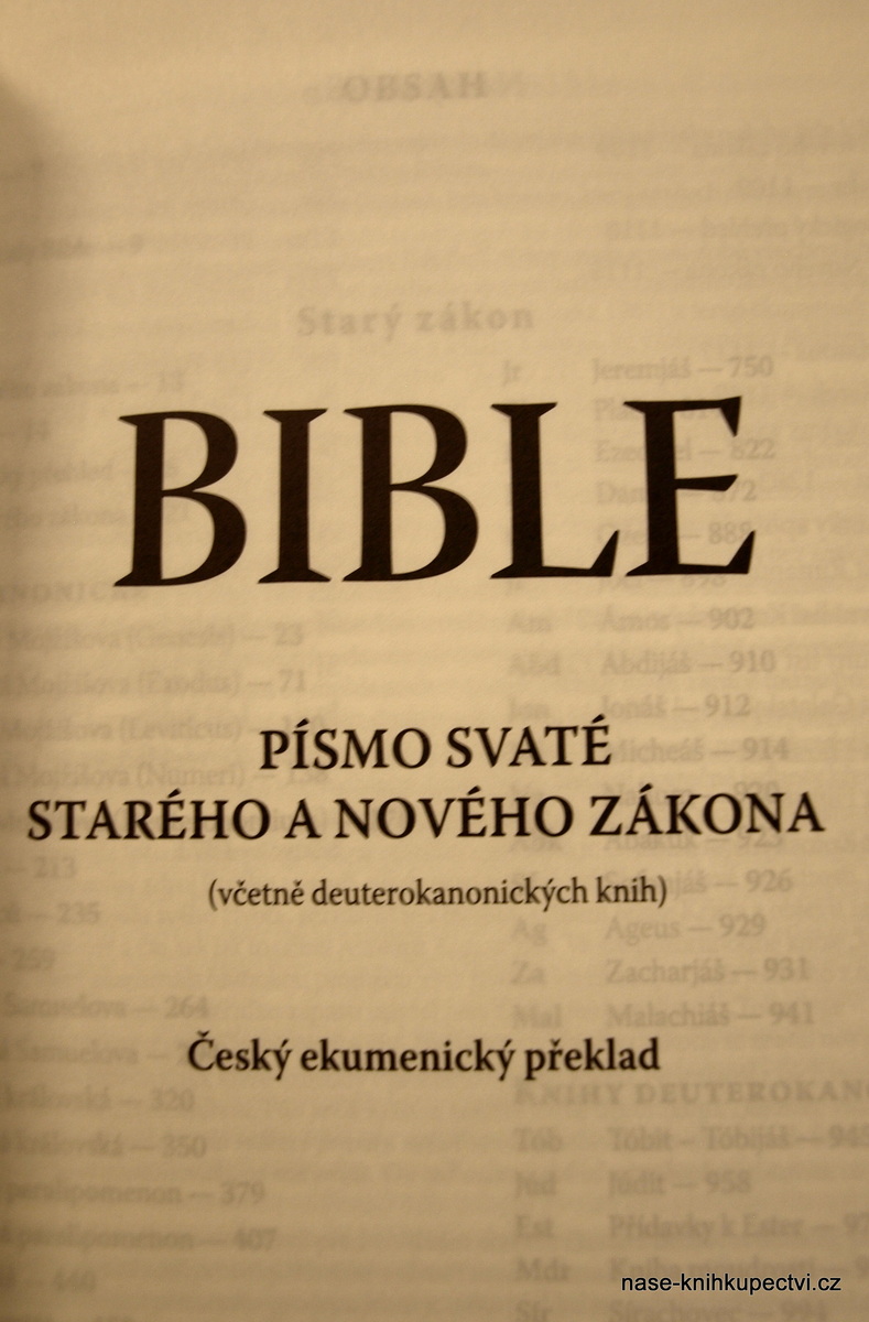 bible čep uvnitř